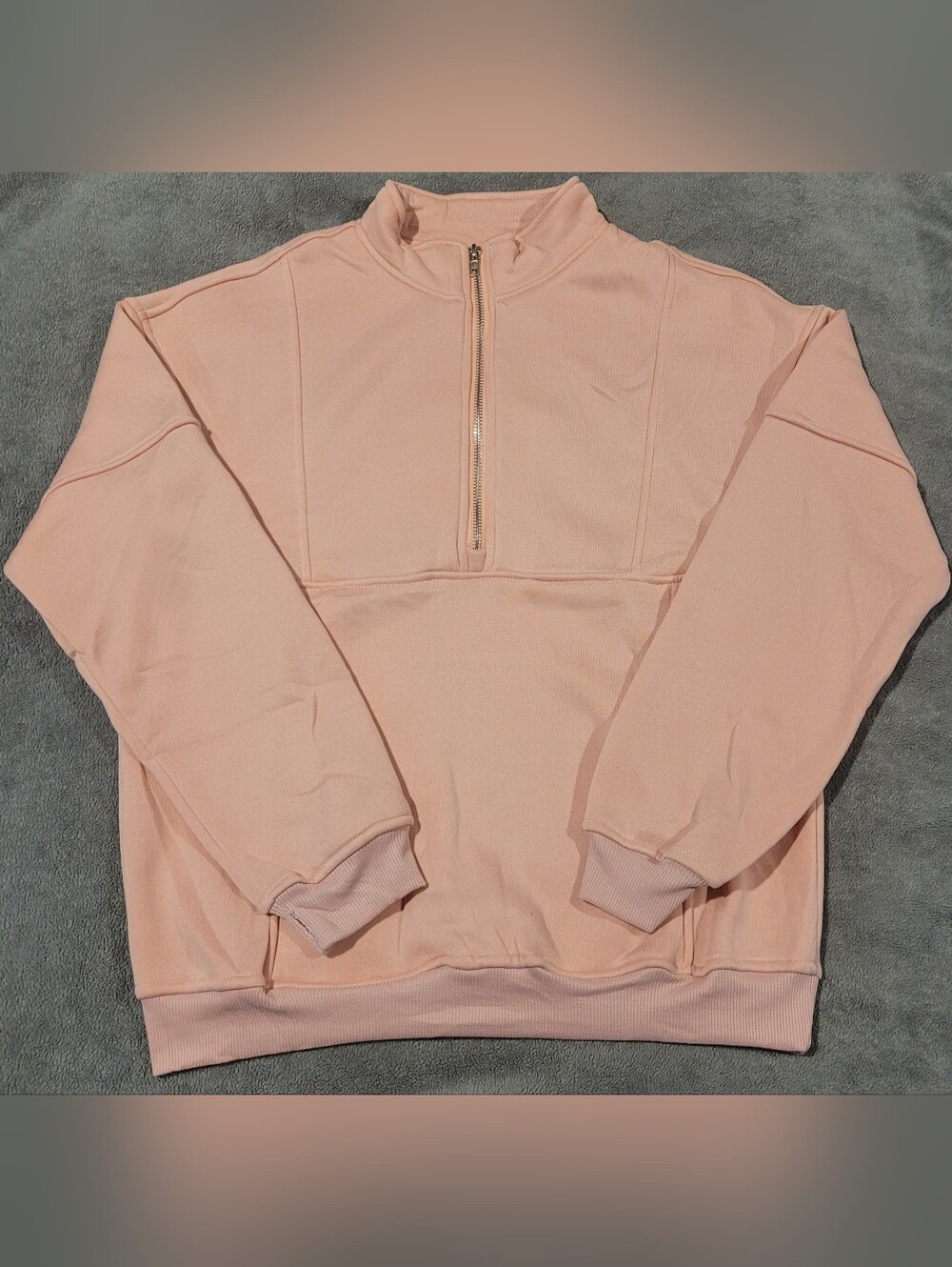 Lot of 5 Pink 1/2 Zip Women Sweatshirt Mock Neck Long Sleeve woman xs/s/youth L